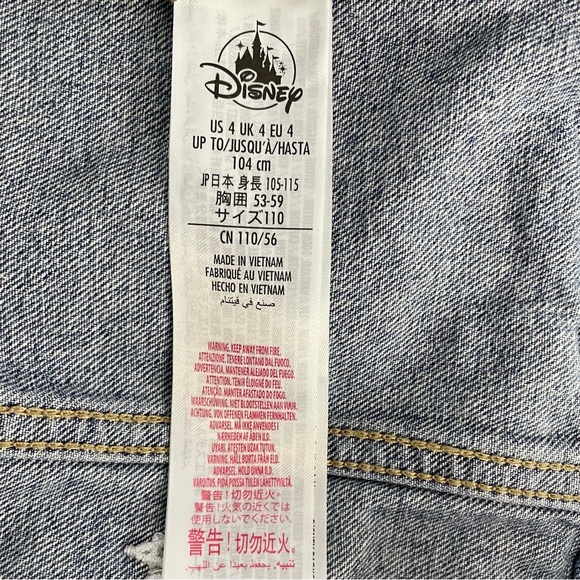 Disney Kids Mickey Mouse Denim Hooded Jacket Embroidered True Original Size 4 - Picture 13 of 16